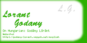 lorant godany business card